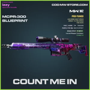 Count Me in MCPR-300 Blueprint Skin in Warzone and MW2 Izzy Izanami Operator Bundle