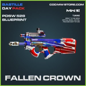 Fallen Crown PDSW 528 Blueprint Skin in Warzone and MW2 Bastille Day Pack Bundle