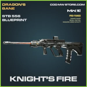 Knight's Fire STB 556 Blueprint Skin in Warzone and MW2 Dragon's Bane Bundle