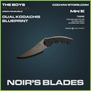 Noir's Blades Dual Kodachis Blueprint Skin in Warzone and MW2 The Boys Black Noir Operator Bundle