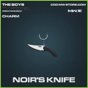 Noir's Knife Charm in Warzone and MW2 The Boys Black Noir Operator Bundle