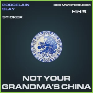 Not Your Grandma's China sticker in Warzone and MW2 Porcelain Slay bundle