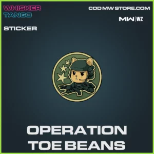 Operation Toe Beans Sticker in Warzone and MW2 Whisker Tango Bundle