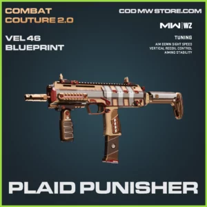 Plaid Punisher Vel 46 Blueprint Skin in Warzone and MW2 Combat Couture 2.0 Bundle