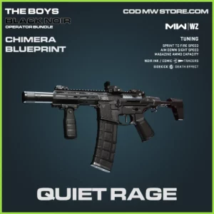 Quiet Rage Chimera Blueprint Skin in Warzone and MW2 The Boys Black Noir Operator Bundle