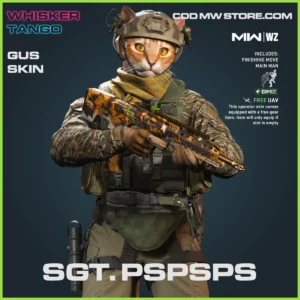 Sgt. Pspsps Gus Skin in Warzone and MW2 Whisker Tango Bundle
