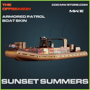 Sunset Summers Armored Patrol Boat Skin in Warzone and MW2 The Offseason Bundle