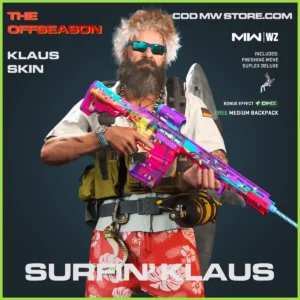 Surfin' Klaus Klaus Skin in Warzone and MW2 The Offseason Bundle