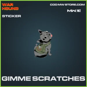 Gimme Scratches Sticker in Warzone and MW2 War Hound Bundle