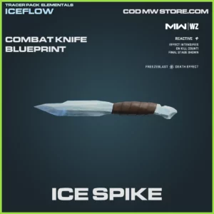 Ice Spike Combat Knife Blueprint Skin in Warzone and MW2 Tracer Pack Elementals Iceflow Bundle