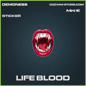 Life Blood sticker in Warzone, MW2 and MW3 Demoness Bundle