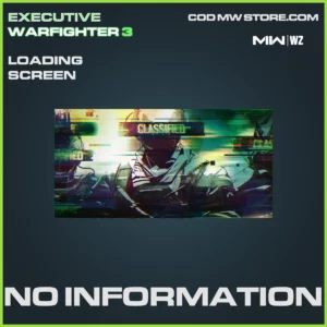 No Information Loading Screen in Warzone and MW2 Executive Warfighter 3 Bundle
