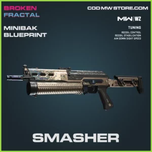 Smasher Minibak blueprint skin in Warzone and MW2 Broken Fractal Bundle