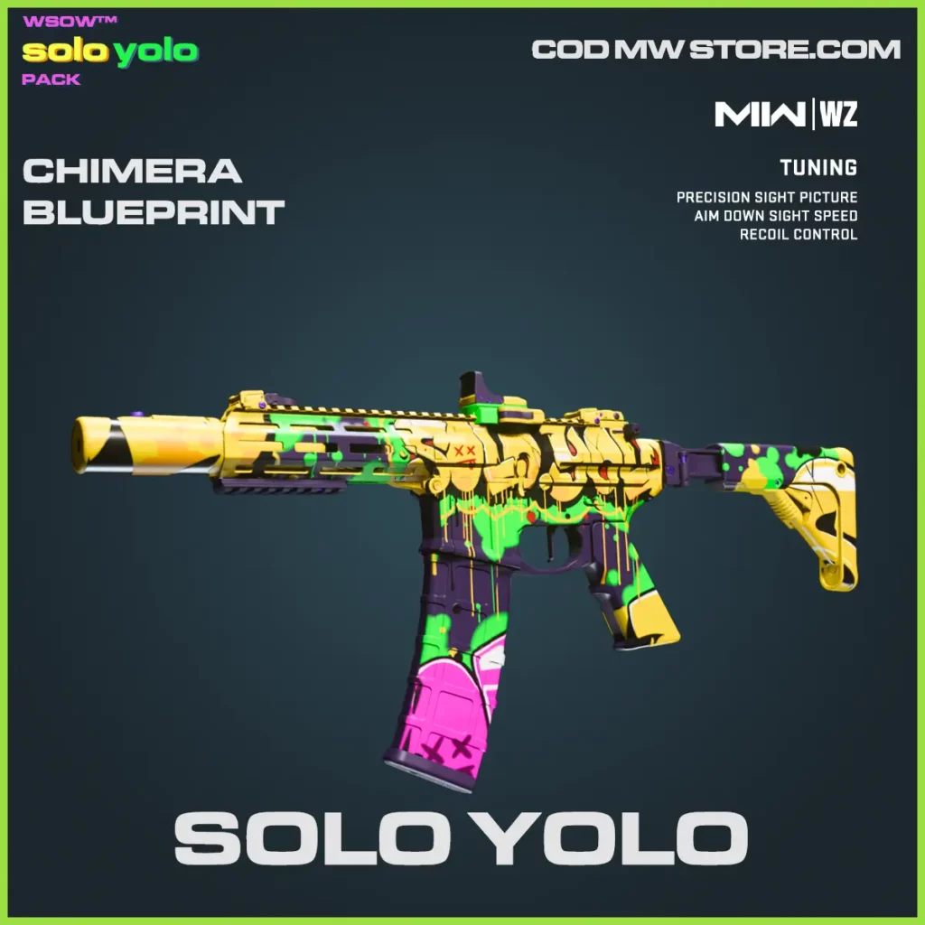 Solo Yolo Chimera blueprint skin in Warzone, MW2 and MW3 WSOW Solo yolo pack