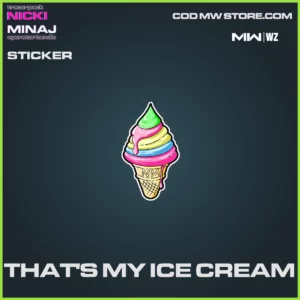 That's My Ice Cream Sticker in Warzone, MW2 and MW3 Nicki Minaj Operator Bundle