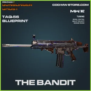 The Bandit TAQ-56 Blueprint Skin in Warzone and MW2 Pro Pack 7 Gunslinger Bundle