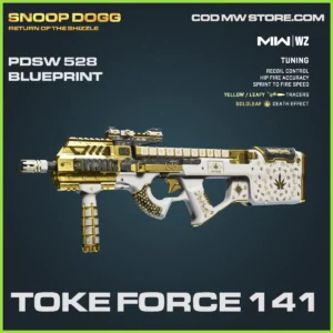 Toke Force 141 PDSW 528 Blueprint Skin in Warzone and MW2 Snoop Dogg Return of the Shizzle Bundle