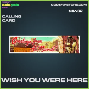 Wish You were Here calling card in Warzone, MW2 and MW3 WSOW Solo yolo pack