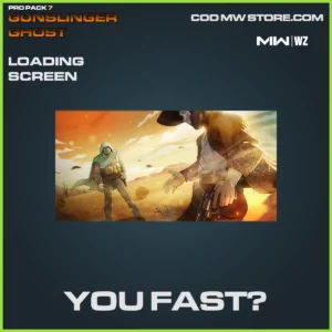 You Fast? Loading Screen in Warzone and MW2 Pro Pack 7 Gunslinger Bundle