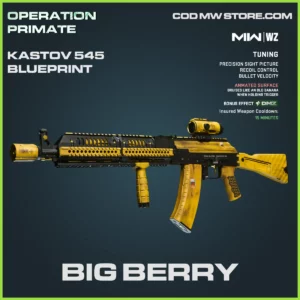 Big Berry Kastov 545 Blueprint Skin in Warzone, MW2, MW3 Operation Primate Bundle