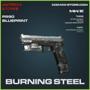 Burning Steel P890 Blueprint Skin in Warzone, MW2, MW3 Meteor Strike Bundle