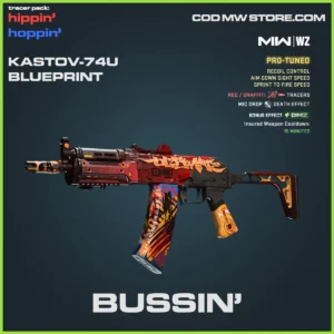 Bussin' Kastov-74u Blueprint Skin in Warzone, MW2, MW3 Tracer Pack: hippin' hoppin' Bundle