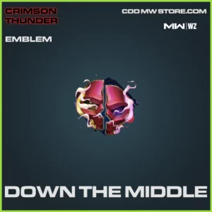 Down the middle emblem in Warzone, MW2, MW3 Crimson Thunder Bundle