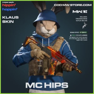 MC Hips Klaus SKin in Warzone, MW2, MW3 Tracer Pack: hippin' hoppin' Bundle