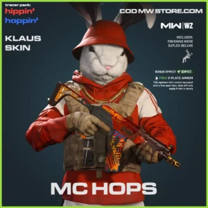 MC Hops Klaus SKin in Warzone, MW2, MW3 Tracer Pack: hippin' hoppin' Bundle