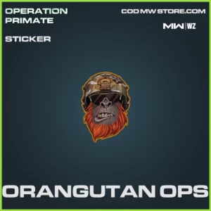 Orangutan Ops Sticker in Warzone, MW2, MW3 Operation Primate Bundle