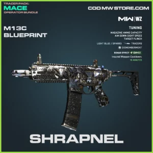 Shrapnel M13C Blueprint Skin in Warzone, MW2, MW3 Tracer Pack: Mace Operator Bundle