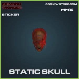 Static Skull Sticker in Warzone, MW2, MW3 Crimson Thunder Bundle