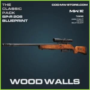 Wood Walls SP-R 208 Blueprint Skin in Warzone, MW2, MW3 The Classic Pack Bundle