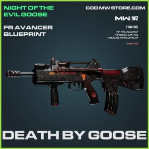 Death By Goose FR Avancer Blueprint Skin in Warzone, MW2, MW3 Night of the Evil Goose Bundle
