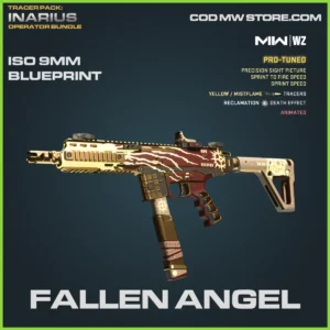 Fallen Angel ISO 9mm Blueprint Skin in Warzone, MW2, MW3 Tracer Pack: Inarius Operator Bundle
