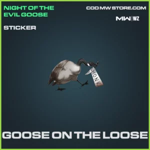 Goose on the Loose Sticker in Warzone, MW2, MW3 Night of the Evil Goose Bundle