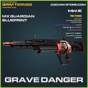 Grave Danger MX Guardian Blueprint Skin in Tracer Pack Battle Buddy Grim Tidings Bundle