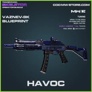Havoc Vaznev-9k Skeletor He-Man Skin Warzone, MW2, MW3 Skeletor Operator Bundle