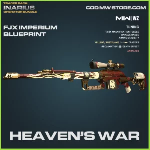 Heaven's War FJX Imperium Blueprint Skin in Warzone, MW2, MW3 Tracer Pack: Inarius Operator Bundle