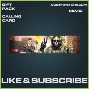 Like & Subscribe calling card in Warzone, MW2, MW3 Gift Pack