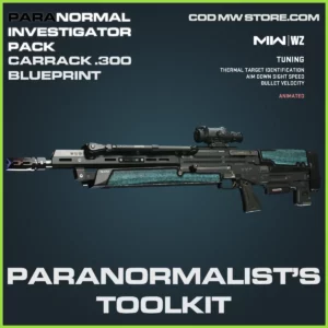 Paranormalist's Toolkit Carrack .300 Blueprint Skin in Warzone, MW2, MW3 Paranormal Investigator Pack