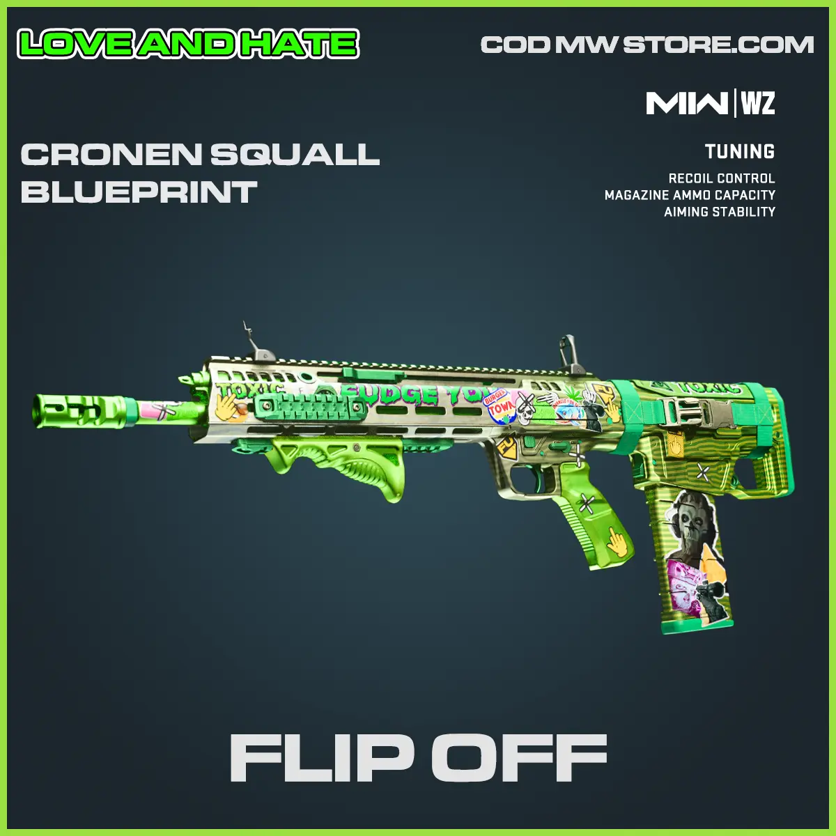 NEW LOVE AND HATE BUNDLE w/ GHOST MEME DECAL 💀 UNIQUE SIGHTS MW2 WARZONE  MW3 (Flip Off Cronen Squall 