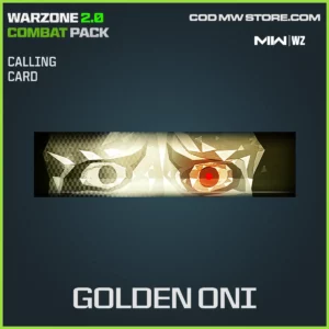 Golden Oni Calling Card in Warzone, MW2, MW3 Warzone 2.0 Combat Pack Bundle