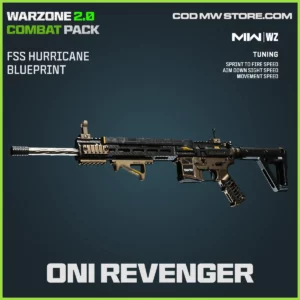 Oni Revenger FSS Hurricane Blueprint Skin in Warzone, MW2, MW3 Warzone 2.0 Combat Pack Bundle
