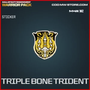 Triple Bone Trident Sticker in Warzone, MW3 Call of Duty Endowment Warrior Pack