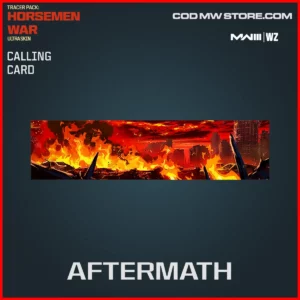 Aftermath Calling Card in Warzone and MW3 Tracer Pack: Horsemen War Ultra Skin Bundle