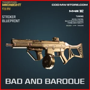 Bad And Baroque Striker Blueprint Skin in Warzone and MW3 Tracer Pack Midnight Run Bundle