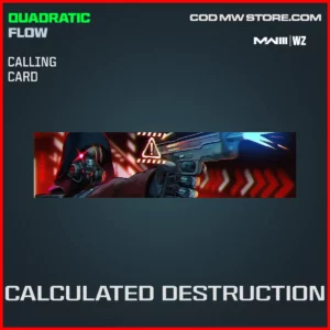 Calculated Destruction Calling Card in Warzone and MW3 Quadratic Flow Bundle