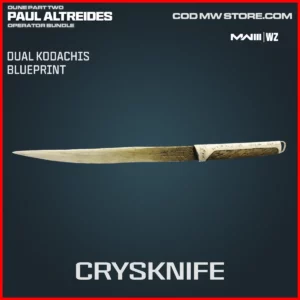 Crysknife Dual Kodachis Blueprint Skin in Warzone and MW3 Dune Part Two Paul Altreides Operator Bundle