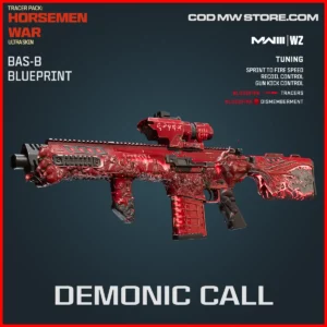 Demonic Call Bas-B Blueprint Skin in Warzone and MW3 Tracer Pack: Horsemen War Ultra Skin Bundle